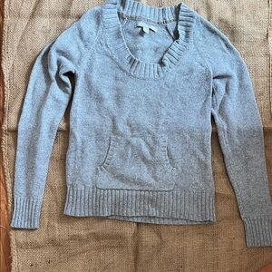 Old Navy Granola front pocket Classic Crewneck Sweater - Light Gray Women M